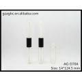 Transparent&Empty Double Head Plastic Round Lip Gloss Tube AG-D704, AGPM Cosmetic Packaging , Custom Colors/Logo